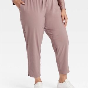 Women's Active Light High-Rise Taper Pants - All In Motion™ Light Brown XXL